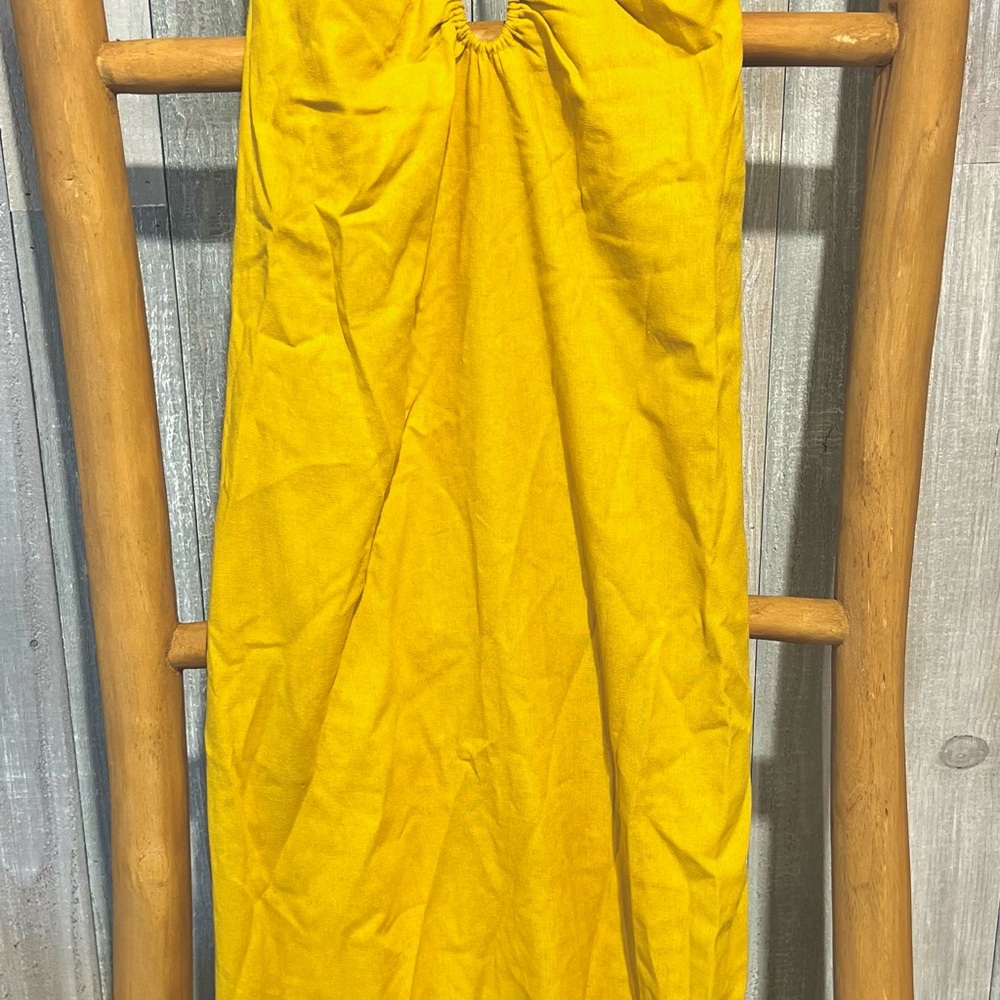 Linen halter dress